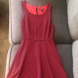 Express A line striped Parisian Dress XS